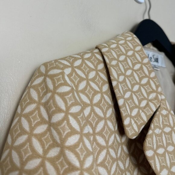 Le Suit Cream Patterned Coat - Picture 3 of 7